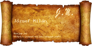 József Milán névjegykártya